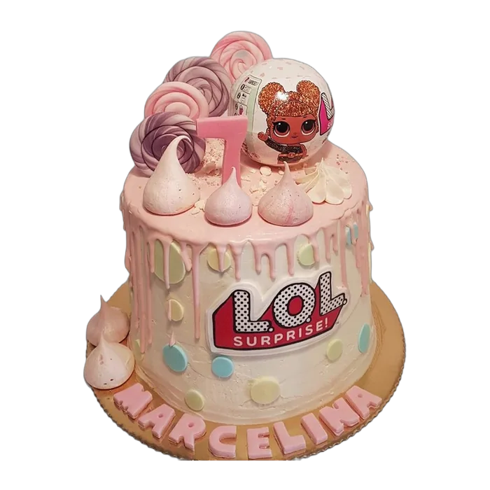 Tort dla dzieci z lalką LOL